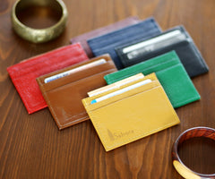 Eco-friendly leather pocket wallet for cards or bills, leather wallet handmade