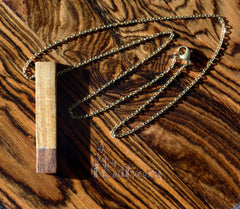 Wood jewelry set with ethnic stud earrings and necklace. Mayan earrings in exotic woods, golden surgical steel and hypoallergenic studs