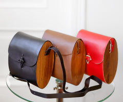 Leather and wood bag or boho crossbody bag, Handbag premium bag, Clutch bag, Cross body ethical fashion bag
