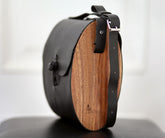 Leather and wood bag or boho crossbody bag, Handbag premium bag, Clutch bag, Cross body ethical fashion bag