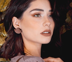 Wood jewelry set, Wooden studs mayan earrings or natural wood earring with hypoallergenic studs, Ethnic stud earrings in wooden jewelry