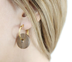 Exotic wood jewelry with ethnic stud earrings, Wood necklace set with wood earrings stud, Vintage wood earring of mayan jewelry, Salvora