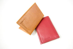 Eco-friendly leather pocket wallet for cards or bills, leather wallet handmade