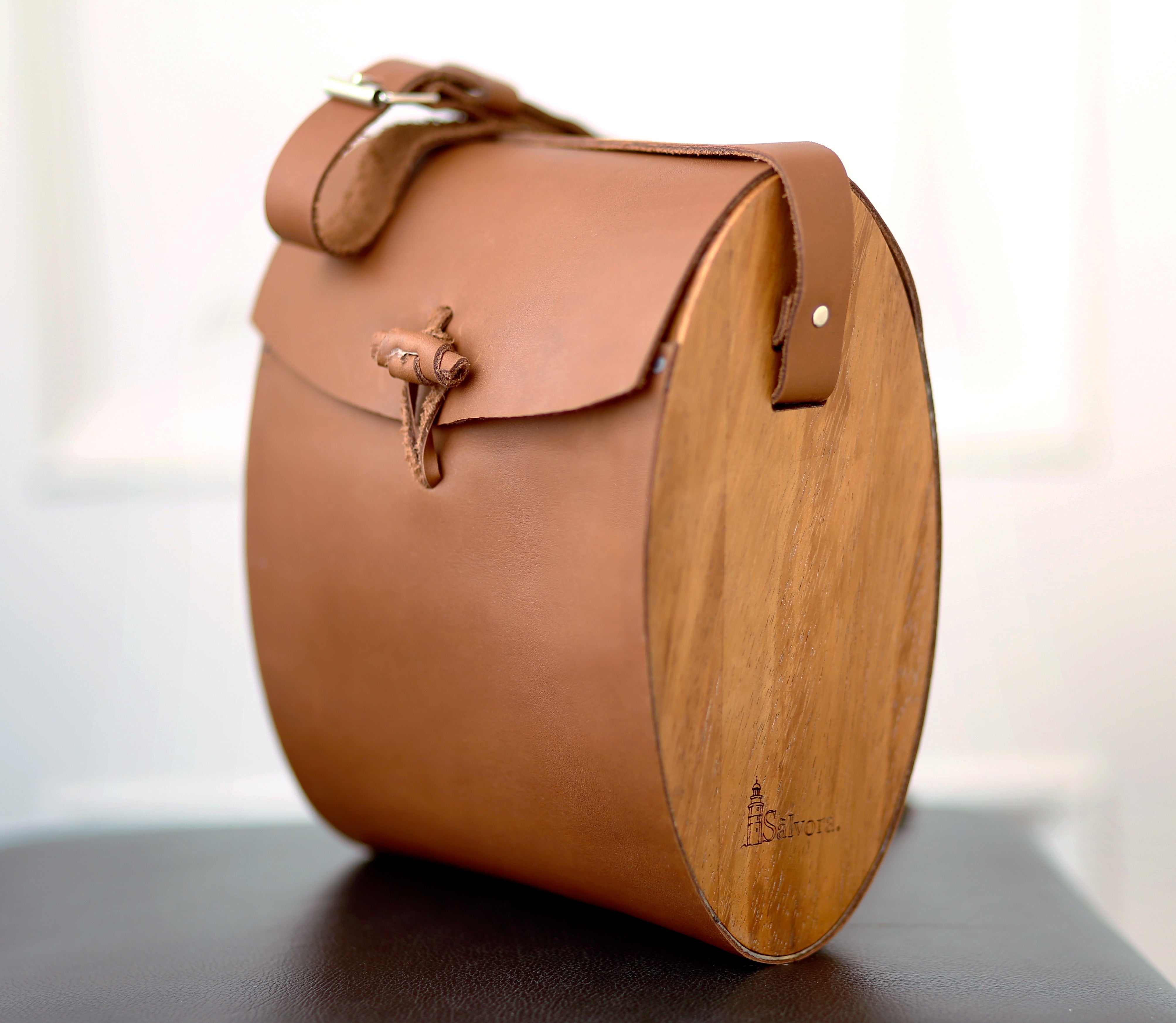Leather and wood bag or boho crossbody bag, Handbag premium bag, Clutch bag,  Cross body ethical fashion bag