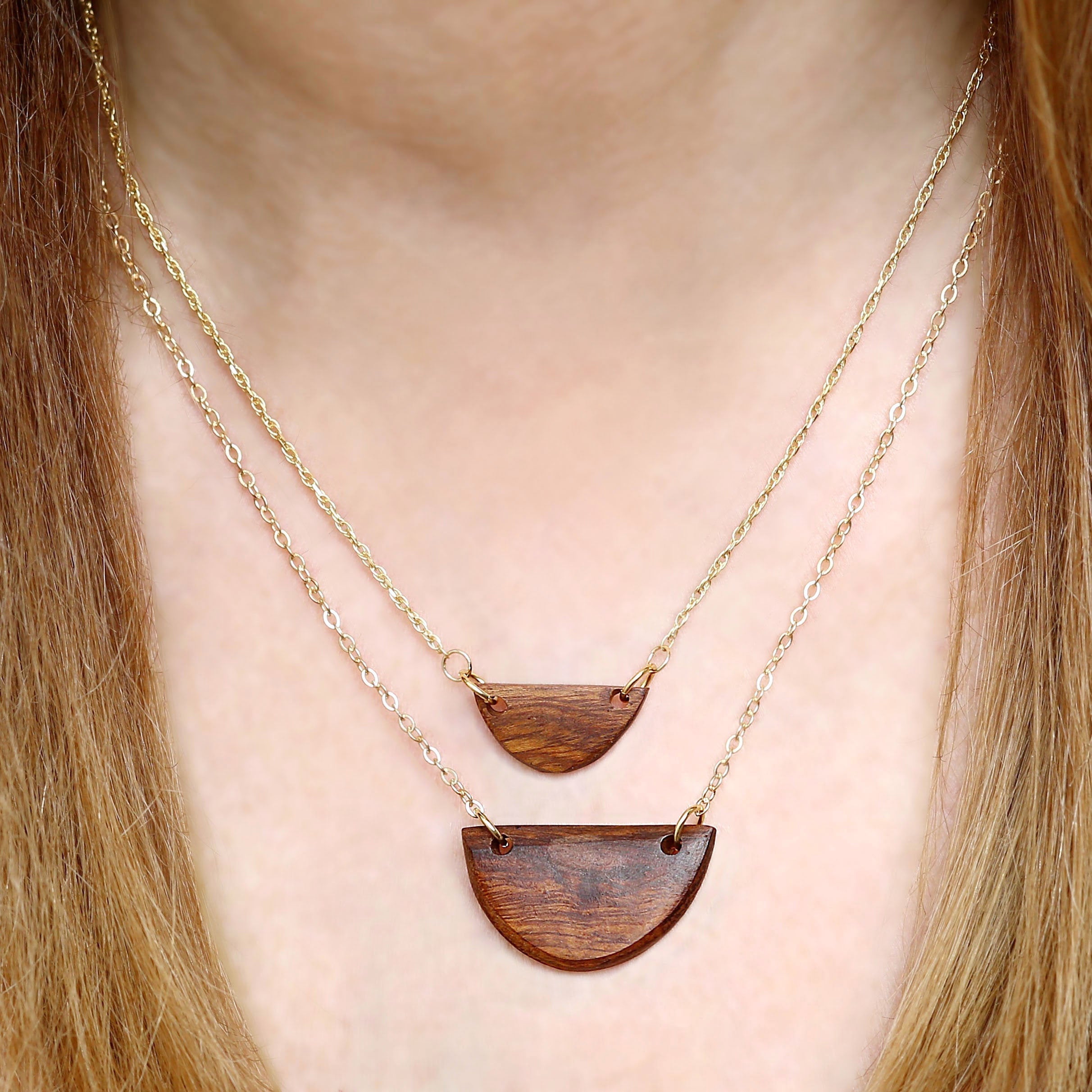 Hand wood necklace with starfish, fish, turtle orhorseshoe pendant made in sustainable jewelry,  Carved ironwood necklace, Exotic wood